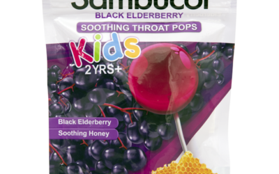 Sambucol black elderberry soothing throat pops for kids