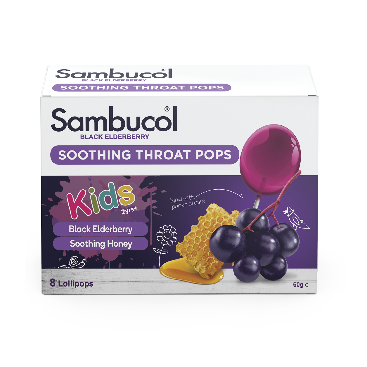 Sambucol Kids Throat Pops Lozenges 