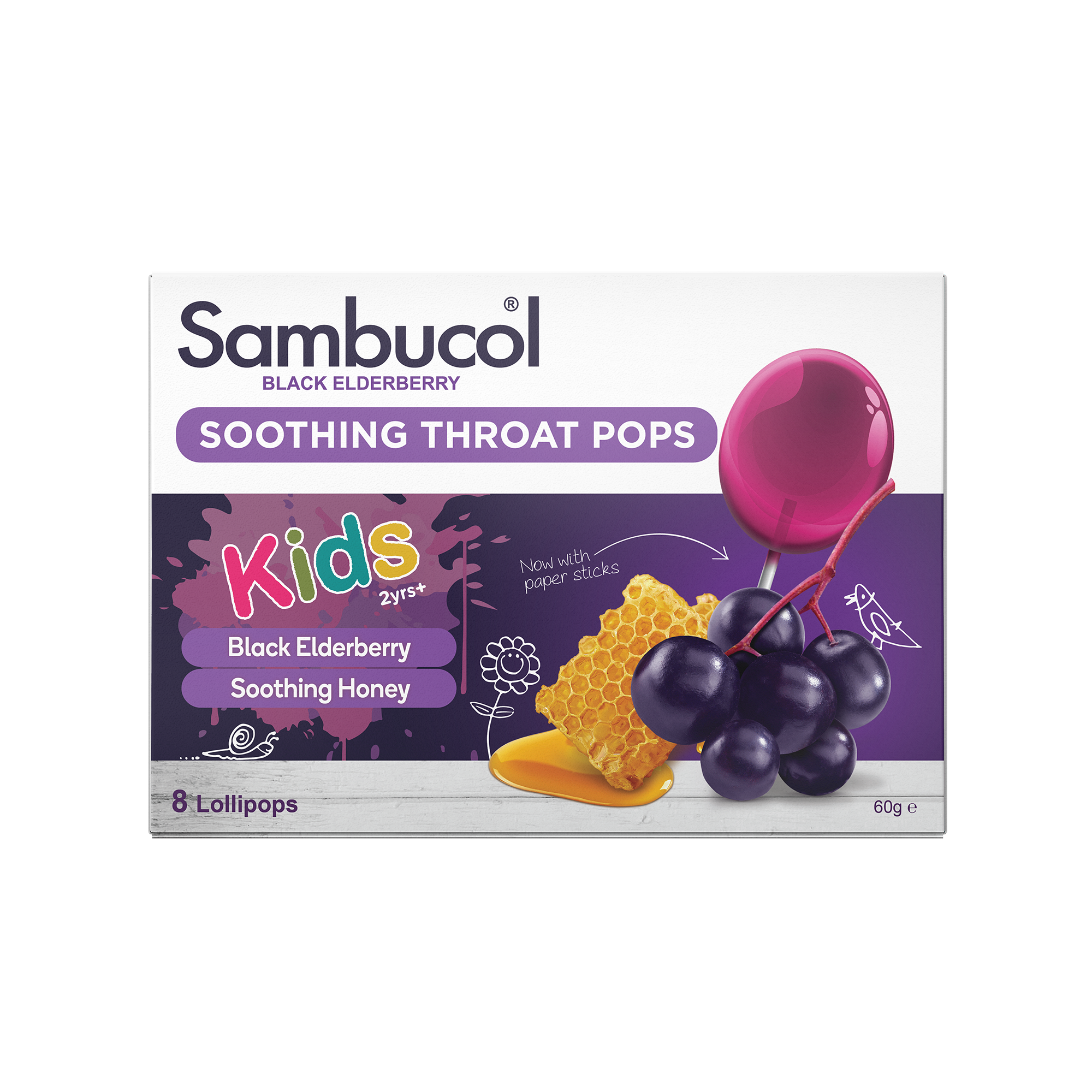 Sambucol Kids Throat Pops Lozenges 